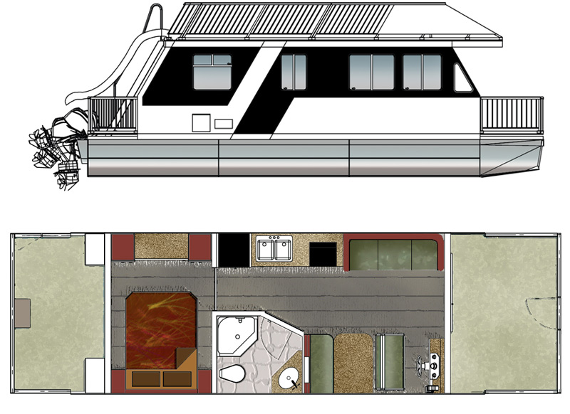 Custom Houseboat Sales And Manufacturing Floorplans
