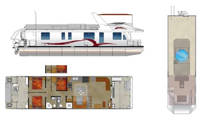 Journey 6216 Houseboat Floorplan
